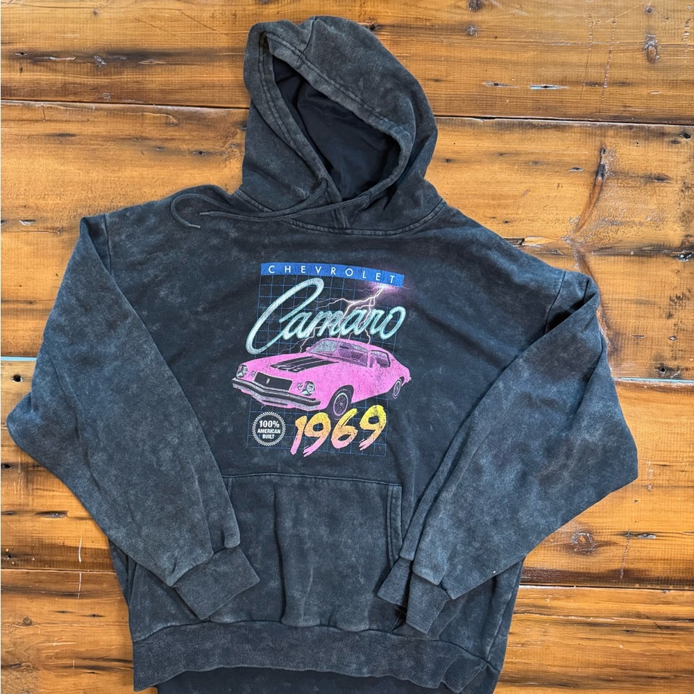 Chevrolet Camaro 1969 Chemistry Black Hoodie Retro Graphic Design Mens XL